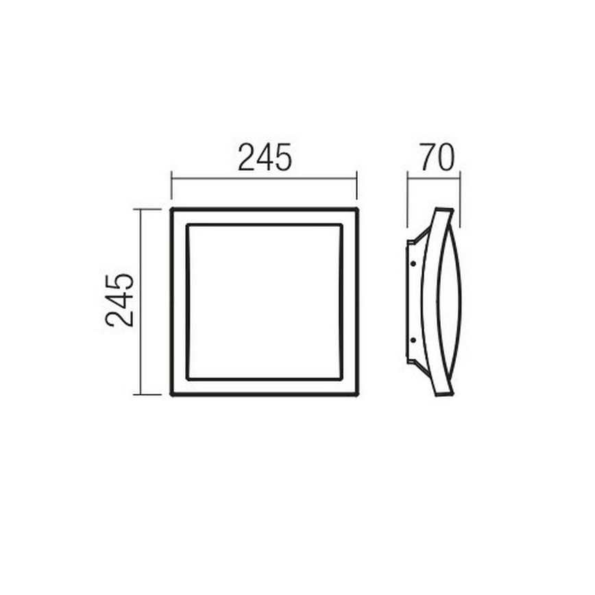 Redo 90008 - LED Outdoor ceiling light TALLIN LED/21W/230V 24,5x24,5 cm IP54 brown