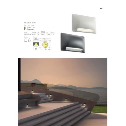 Redo 90009 - LED Outdoor Orientation Light TAMPA LED/11W/230V IP54 White