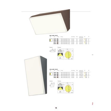 Redo 90017 - Outdoor LED wall light TOKYO LED/12W/230V IP54