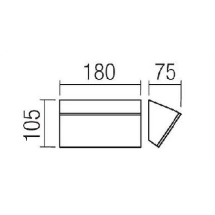 Redo 90017 - Outdoor LED wall light TOKYO LED/12W/230V IP54