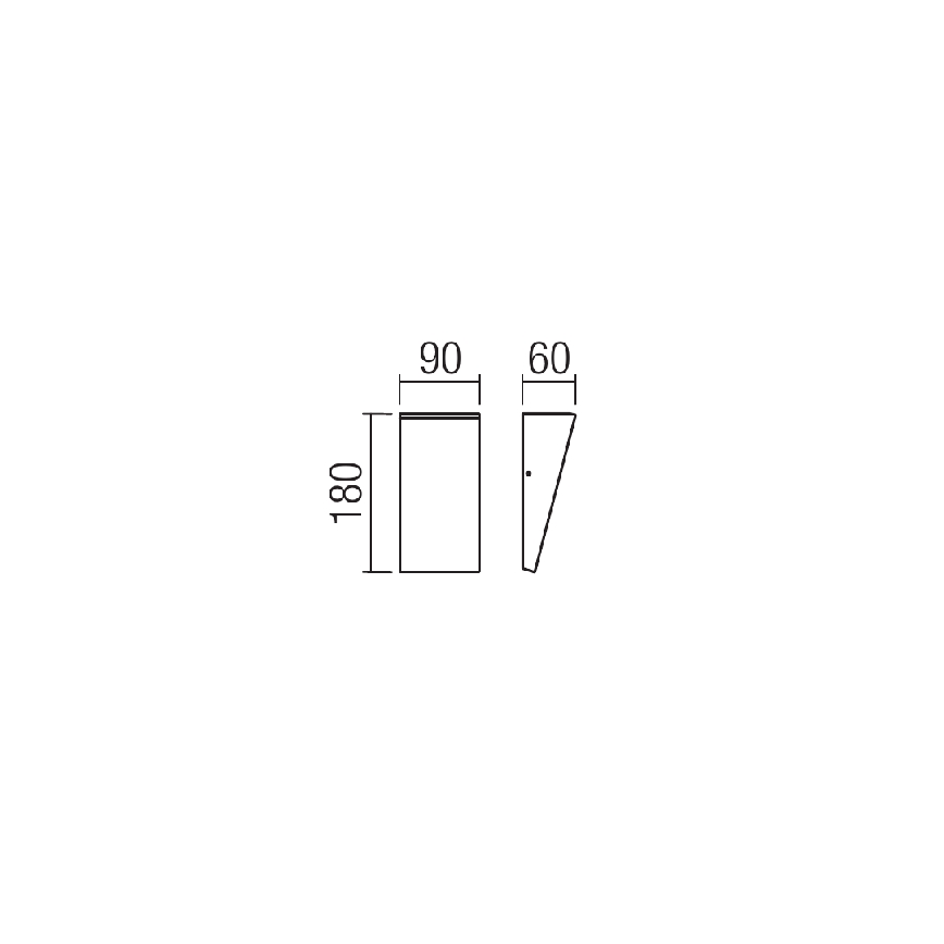 Redo 90019 - LED Outdoor wall light TOKYO LED/12W/230V 3000K IP54 grey