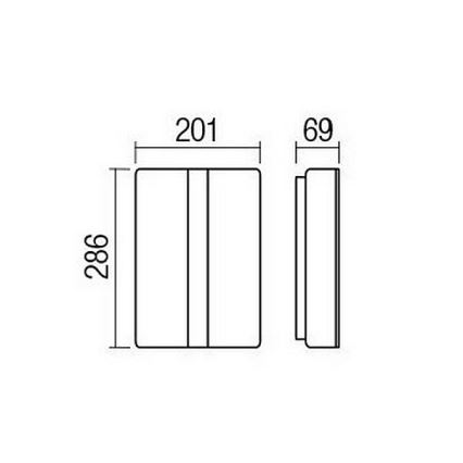 Redo 90023 - Outdoor LED wall light BREDA 1xLED/12W/230V IP54