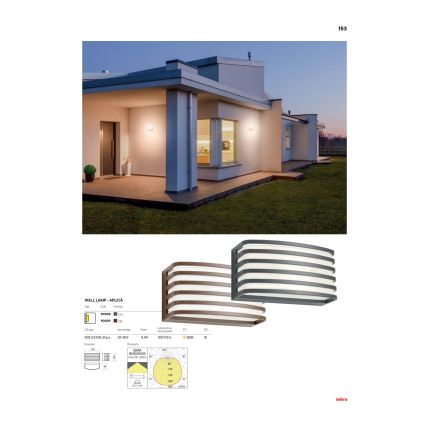 Redo 90039 - LED Outdoor wall light SEBRA LED/15W/230V IP65