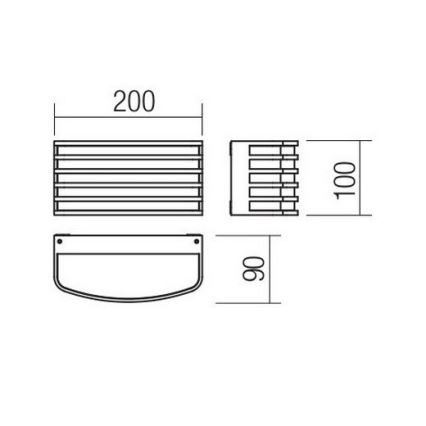 Redo 90039 - LED Outdoor wall light SEBRA LED/15W/230V IP65