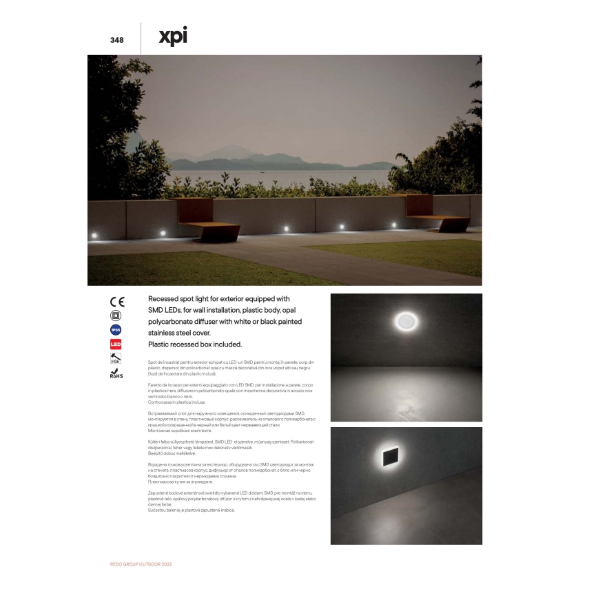 Redo 90040 - LED Outdoor recessed light INCAS LED/2,3W/230V IP65