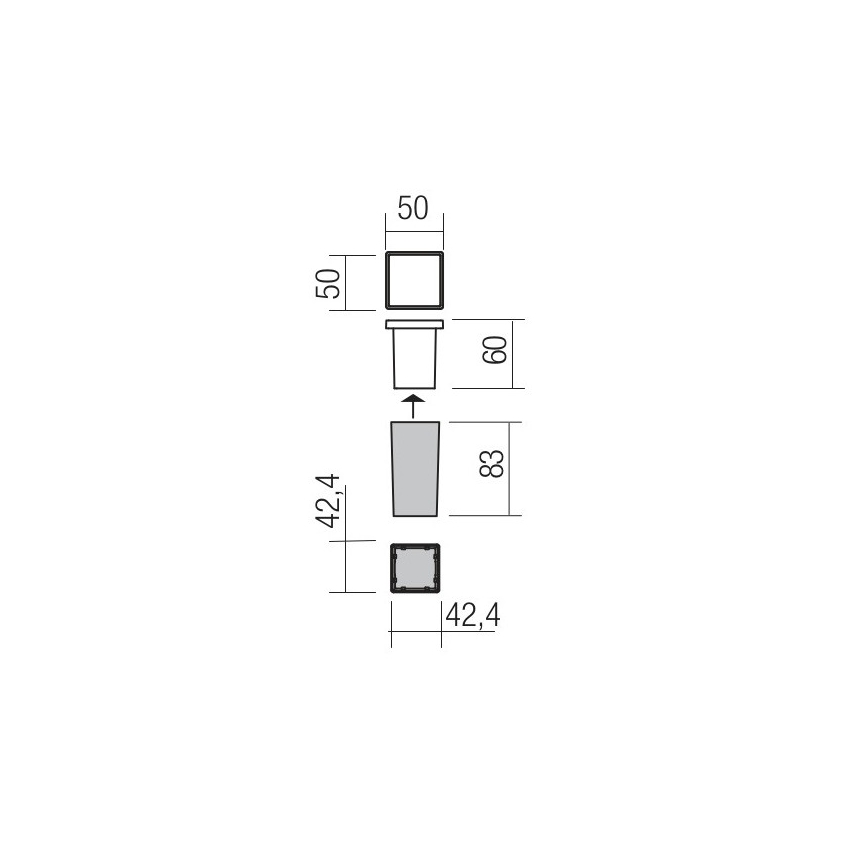 Redo 90040 - LED Outdoor recessed light INCAS LED/2,3W/230V IP65