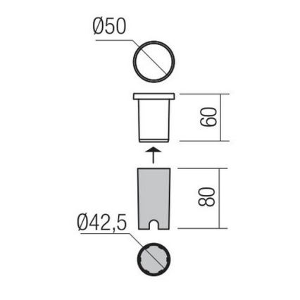 Redo 90042 - LED Outdoor recessed light INCAS LED/2,3W/230V IP65