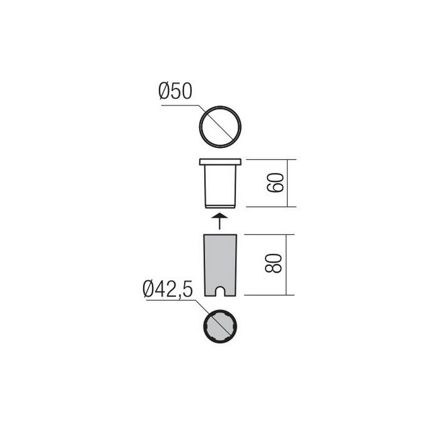 Redo 90044 - LED Outdoor recessed light INCAS LED/2,3W/230V IP65