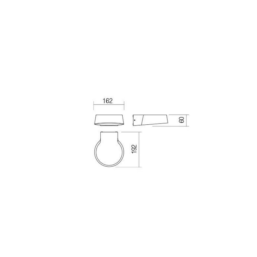 Redo 90046 - Outdoor LED wall light PHASER LED/12W/230V IP54