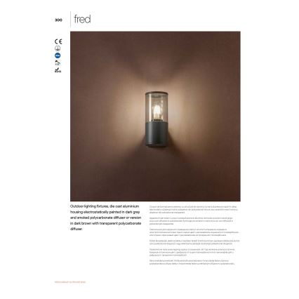 Redo 90047 - Outdoor wall light  FRED 1xE27/20W/230V IP54