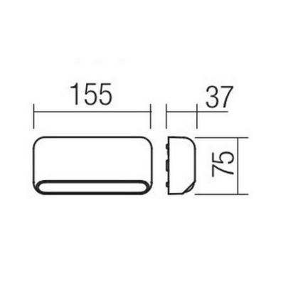 Redo 90070 - Outdoor LED wall light SAPO 1xLED/3W/230V IP65