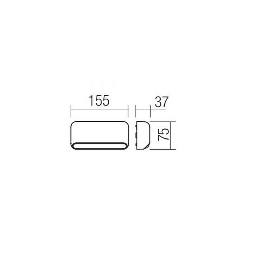 Redo 90070 - Outdoor LED wall light SAPO 1xLED/3W/230V IP65
