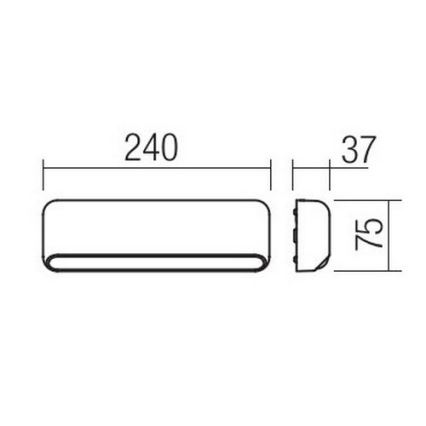 Redo 90072 - LED Outdoor wall light SAPO 1xLED/5W/230V IP65