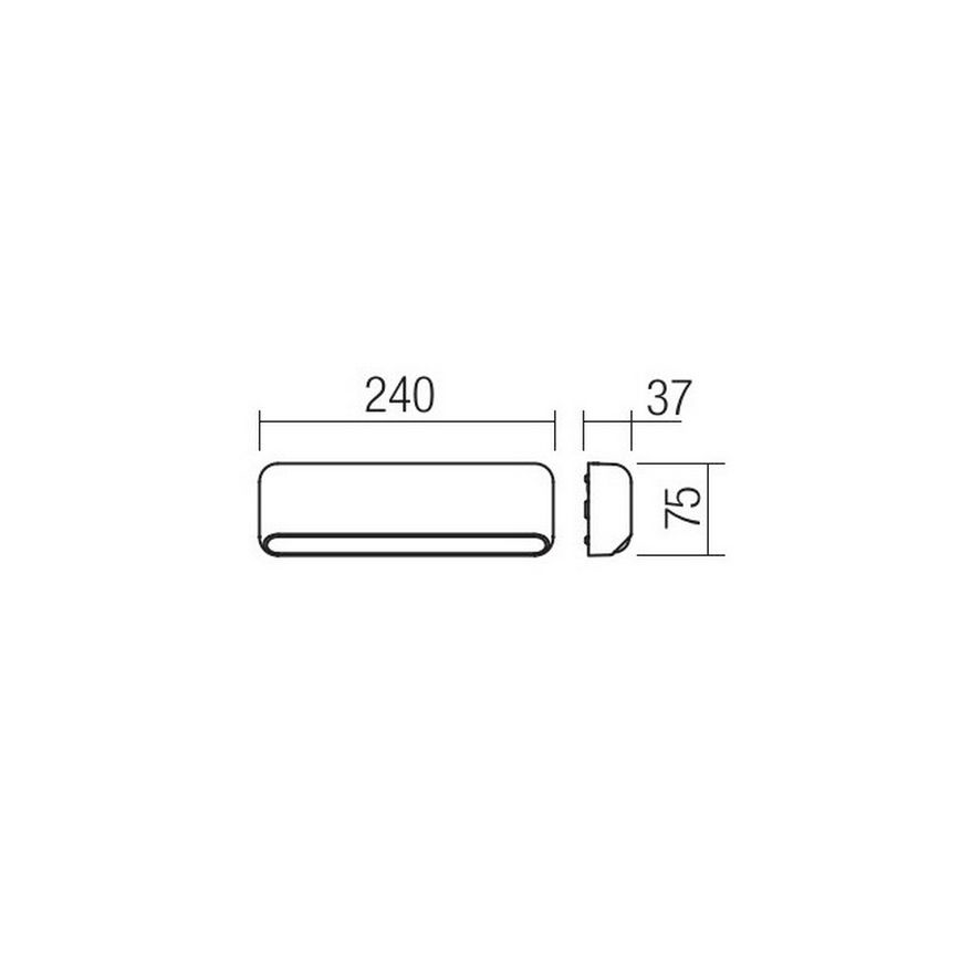 Redo 90072 - LED Outdoor wall light SAPO 1xLED/5W/230V IP65