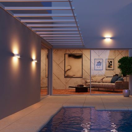 Redo 90095 - PLANIT LED Outdoor Wall Light LED/10W/230V 3000K IP54 white