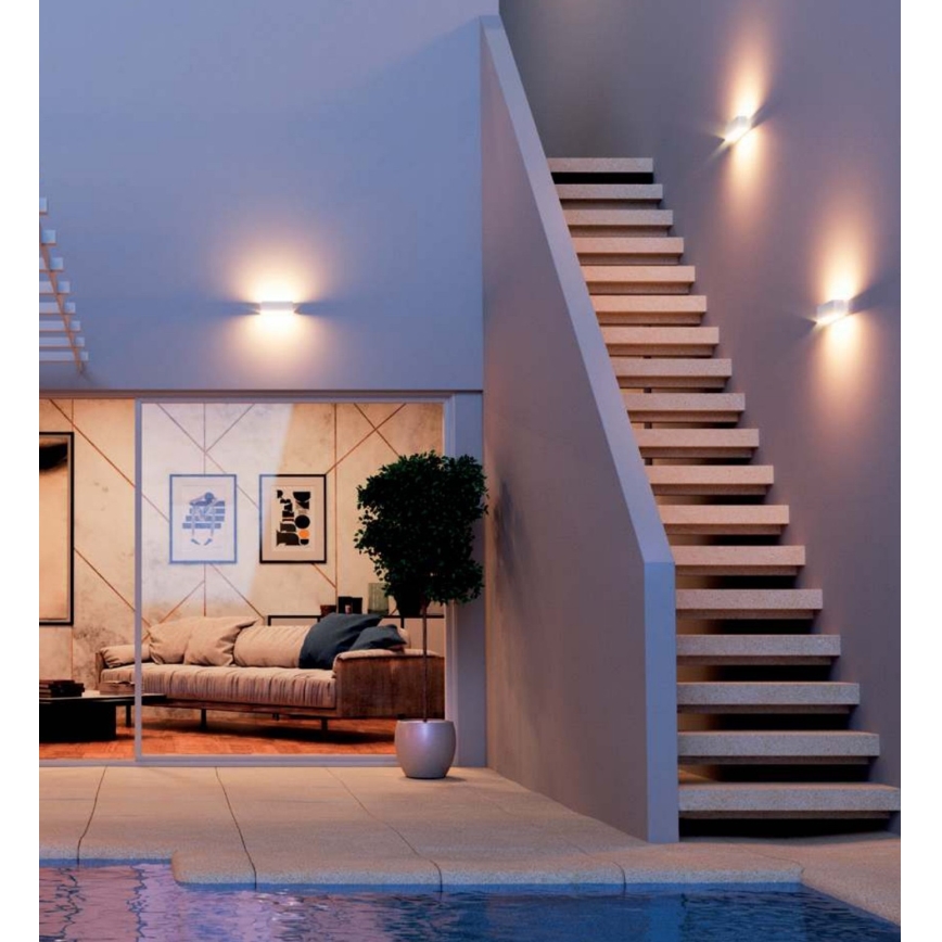 Redo 90095 - PLANIT LED Outdoor Wall Light LED/10W/230V 3000K IP54 white