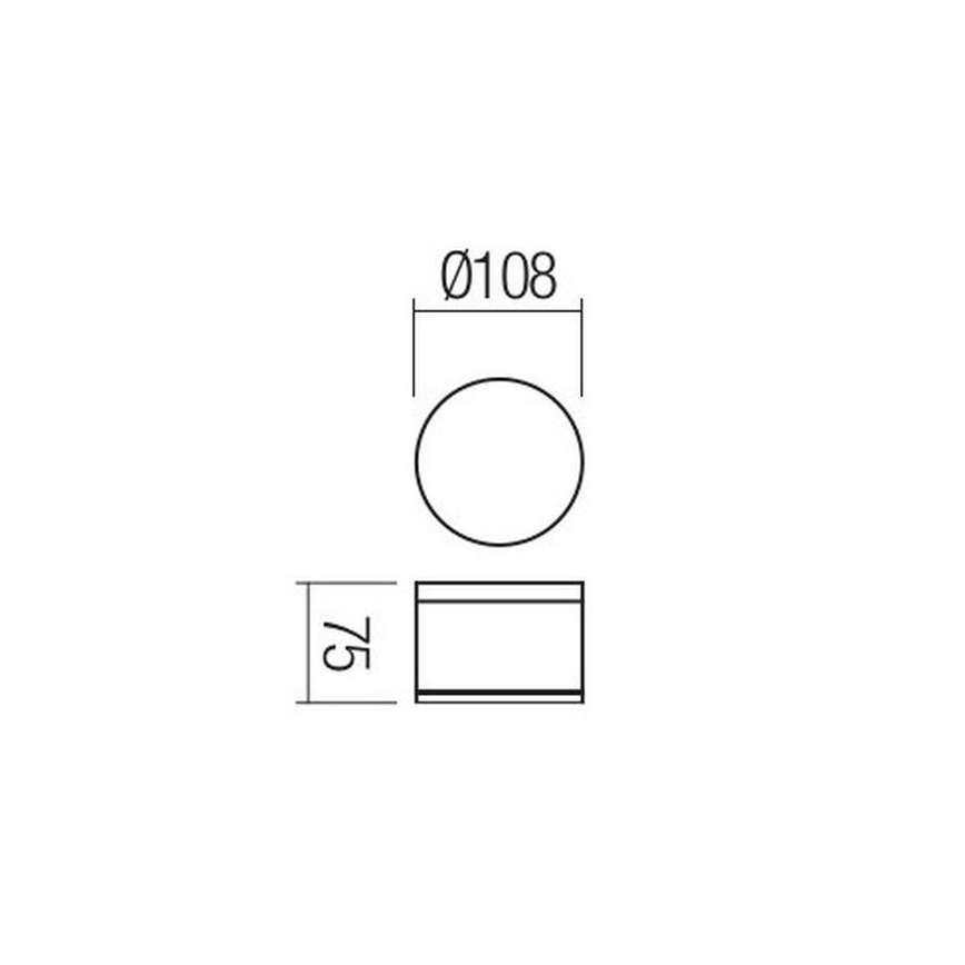 Redo 90107 - LED Outdoor ceiling light AKRON 1xLED/9W/230V d. 10,8 cm IP54