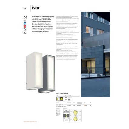 Redo 90114 - LED Outdoor wall light IVAR LED/7,6W/230V IP54 anthracite