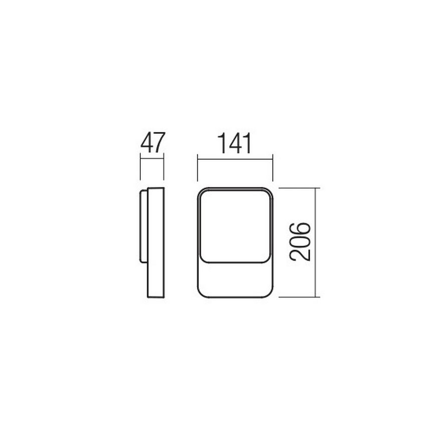 Redo 90129 - Outdoor LED wall light COLIN 1xLED/9W/230V IP54