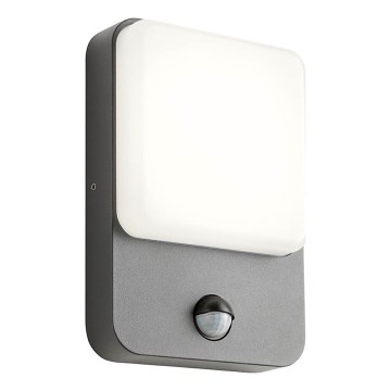 Redo 90134 - COLIN LED Outdoor Wall Light with Motion and Dusk Sensor LED/9W/230V 4000K IP54 Anthracite