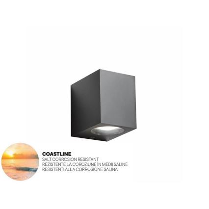 Redo 90151 - Outdoor wall light PUNTA 1xGU10/7W/230V IP44