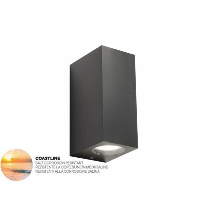 Redo 90152 - Outdoor wall light PUNTA 2xGU10/7W/230V IP44