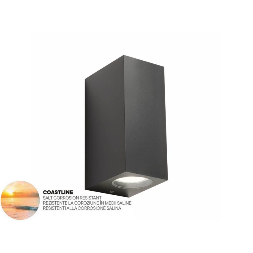 Redo 90152 - Outdoor wall light PUNTA 2xGU10/7W/230V IP44