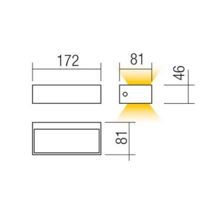 Redo 90153 - LED Outdoor wall light LAMPRIS 1xLED/9W/230V IP65