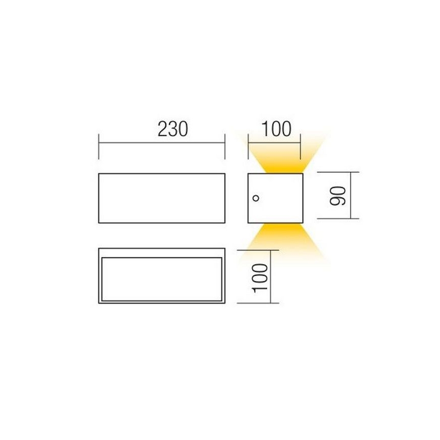 Redo 90154 - LED Outdoor Wall Light LAMPRIS LED/12W/230V IP65