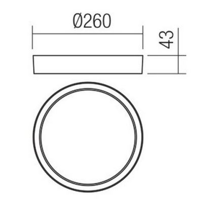 Redo 90155 - LED Outdoor ceiling light PONZA LED/16W/230V d. 26 cm IP65