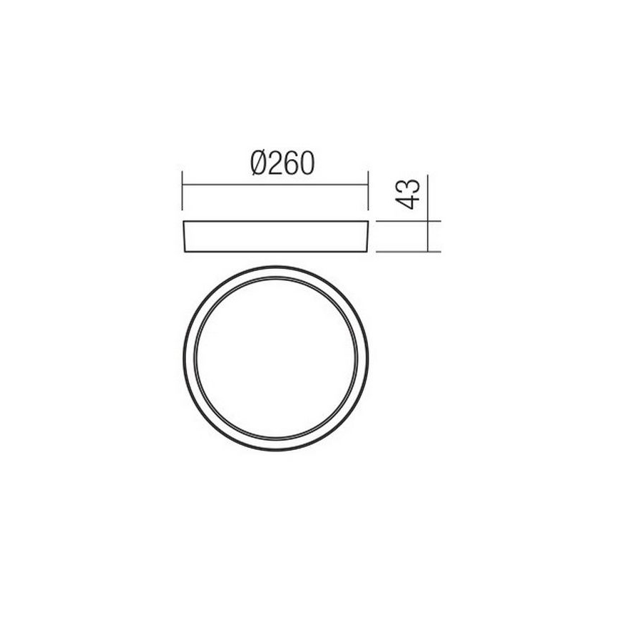 Redo 90155 - LED Outdoor ceiling light PONZA LED/16W/230V d. 26 cm IP65