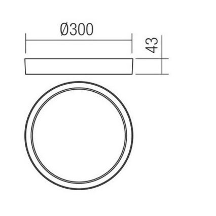 Redo 90156 - LED Outdoor ceiling light PONZA LED/18W/230V d. 30 cm IP65