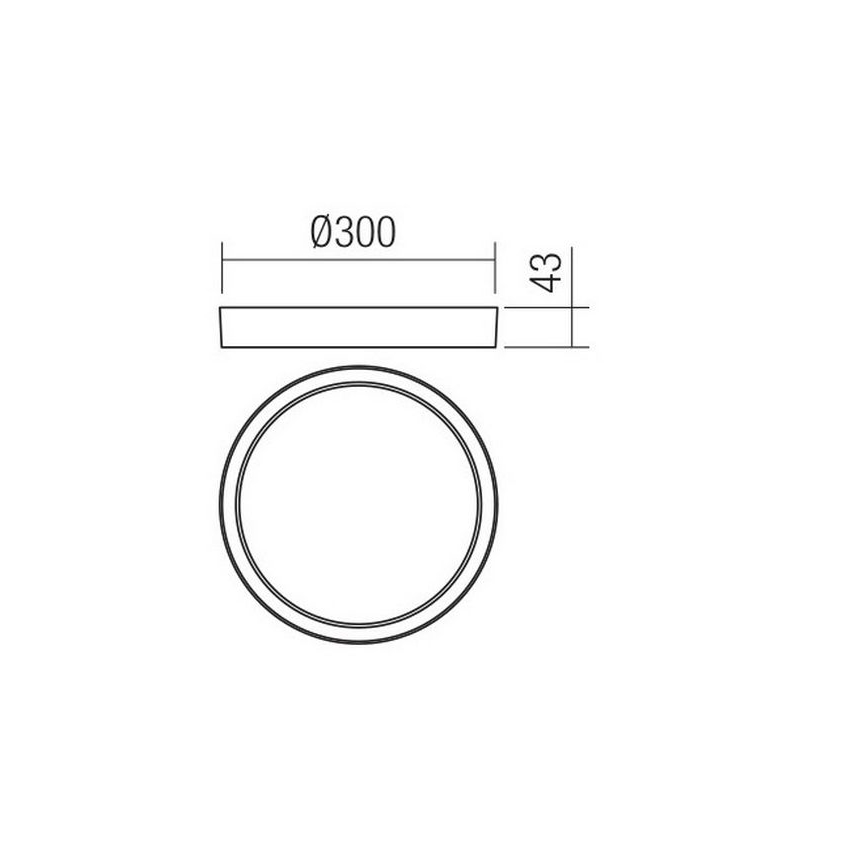 Redo 90156 - LED Outdoor ceiling light PONZA LED/18W/230V d. 30 cm IP65