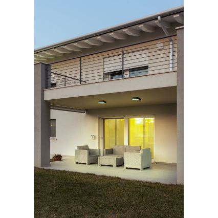 Redo 90157 - LED Outdoor ceiling light MARINA LED/12W/230V 22x22 cm IP65 anthracite