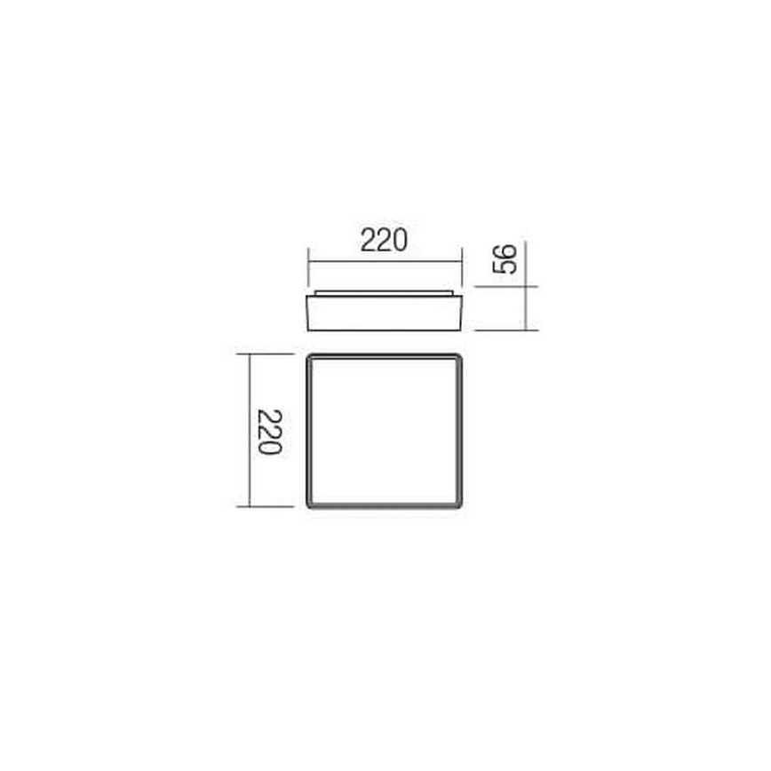 Redo 90157 - LED Outdoor ceiling light MARINA LED/12W/230V 22x22 cm IP65 anthracite