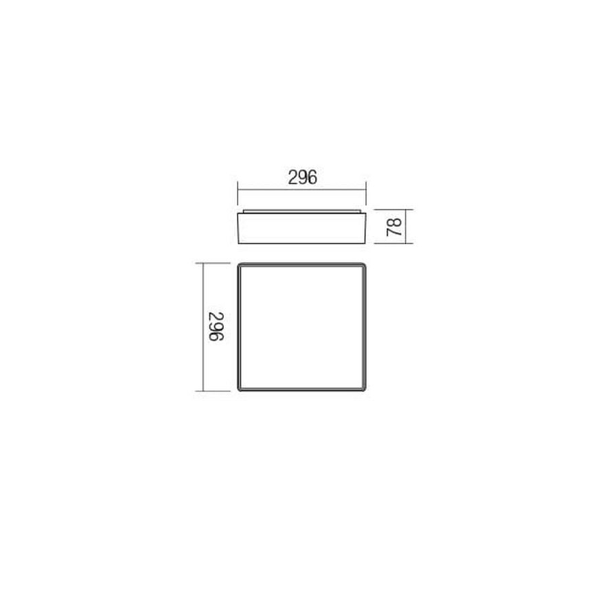 Redo 90158 - LED Outdoor ceiling light MARINA LED/16W/230V 29,6x29,6 cm IP65 anthracite