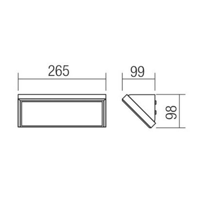 Redo 90159 - LED Outdoor wall light MAKO 1xLED/12W/230V IP65