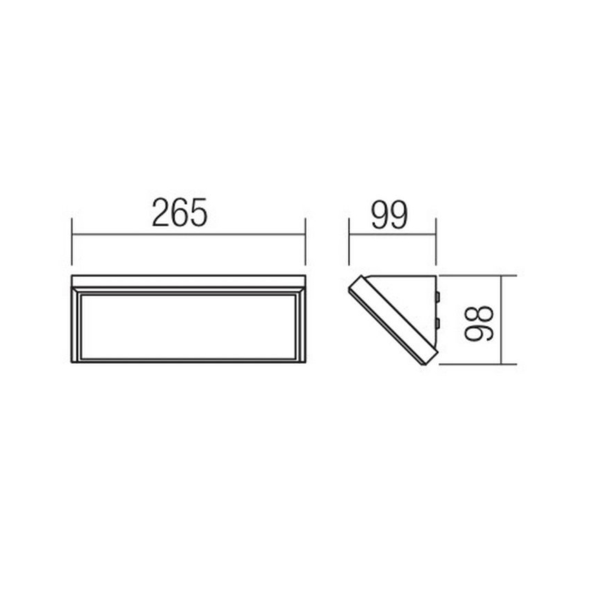 Redo 90159 - LED Outdoor wall light MAKO 1xLED/12W/230V IP65