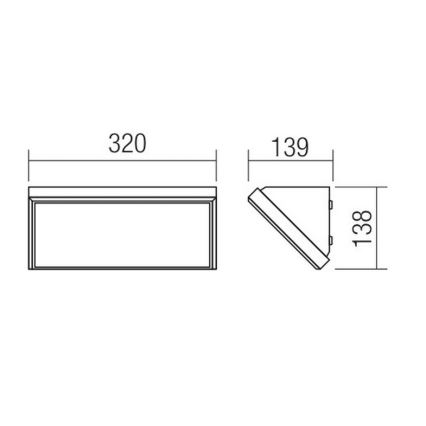 Redo 90160 - LED Outdoor wall light MAKO 1xLED/21W/230V IP65