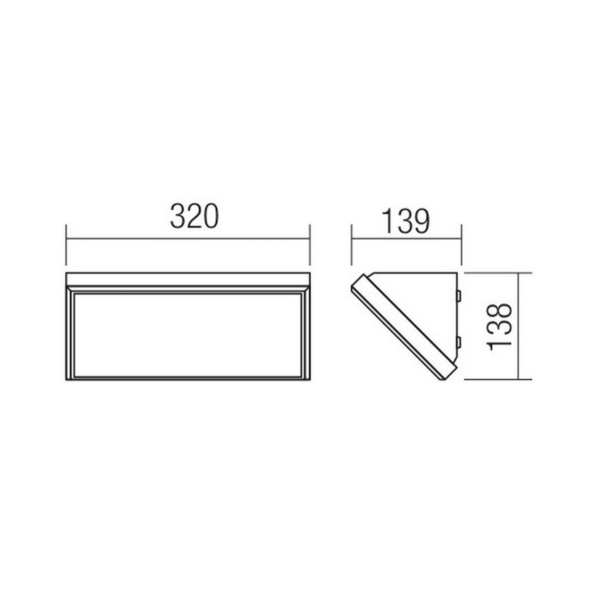 Redo 90160 - LED Outdoor Wall Light MAKO LED/21W/230V IP65
