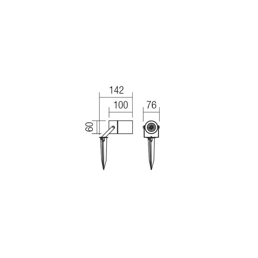 Redo 90183 - Outdoor lamp PIT 1xGU10/35W/230V IP65