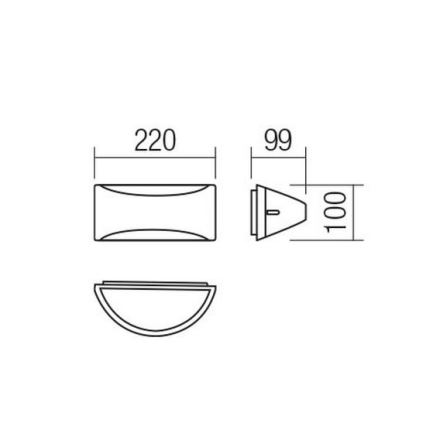 Redo 90191 - LED Outdoor wall light SCUDO LED/10W/230V 3000K IP54 anthracite