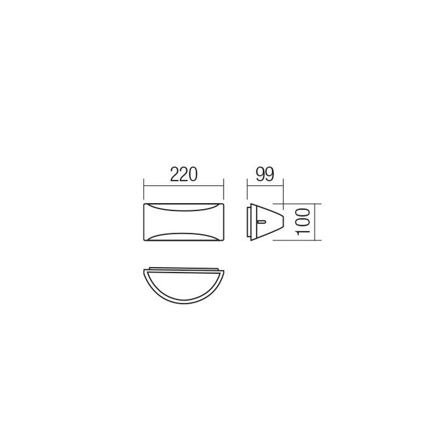 Redo 90191 - LED Outdoor wall light SCUDO LED/10W/230V 3000K IP54 anthracite