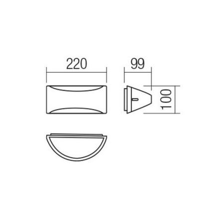 Redo 90192 - LED Outdoor wall light SCUDO LED/10W/230V 3000K IP54 brown