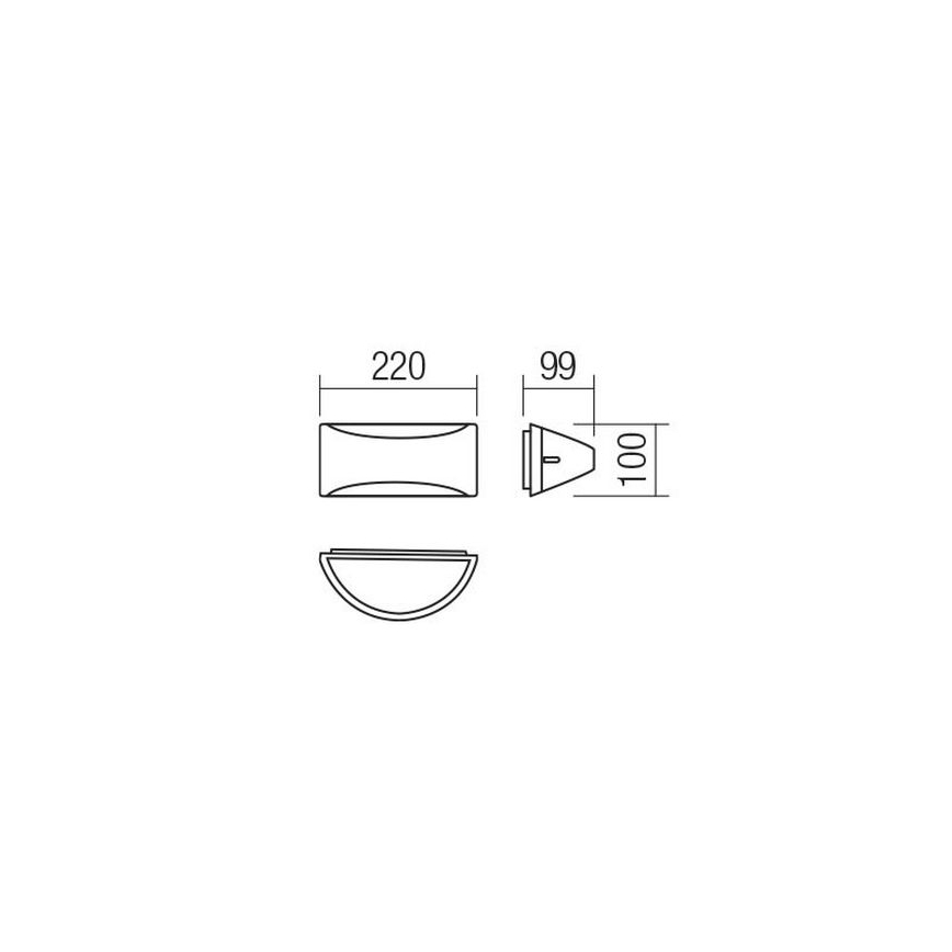 Redo 90192 - LED Outdoor wall light SCUDO LED/10W/230V 3000K IP54 brown