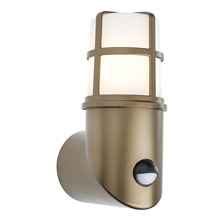 Redo 90199 - Outdoor light with a sensor TRITON 1xE27/28W/230V IP54 brass