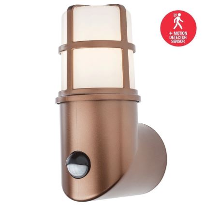 Redo 90200 - Outdoor light with a sensor TRITON 1xE27/28W/230V IP54 copper