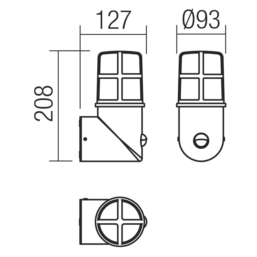 Redo 90200 - Outdoor light with a sensor TRITON 1xE27/28W/230V IP54 copper