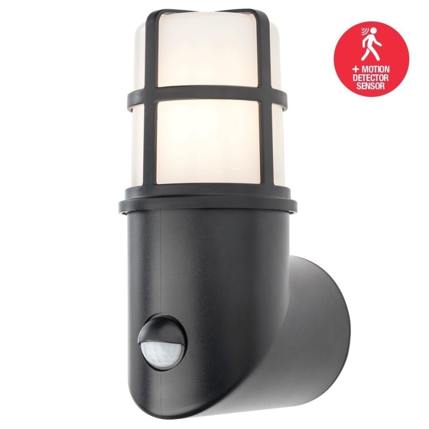 Redo 90201 - Outdoor light with a sensor TRITON 1xE27/28W/230V IP54 black