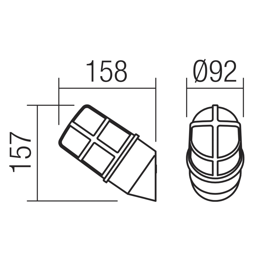 Redo 90204 - Outdoor wall light TRITON 1xE27/28W/230V IP54 black